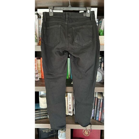 Paige Verdugo Ankle Distressed Raw Hem Jean In Black Size 27 - Picture 4 of 9